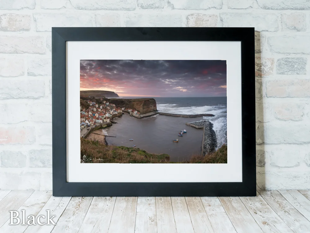 Penny Nab Staithes 6 Penny Nab Staithes - Black-Landscape-Frame
