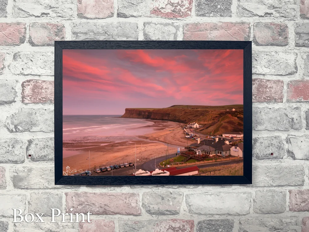 Pink Sunset Over Huntcliff 4 Pink Sunset Over Huntcliff - Landscape-Box-Print