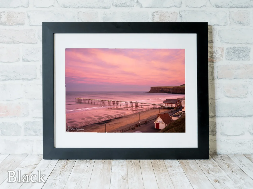 Purple Sky At Saltburn 6 Purple Sky At Saltburn - Black-Landscape-Frame