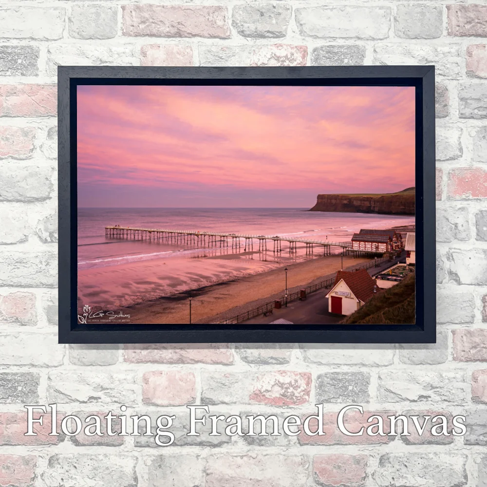 Purple Sky At Saltburn 3 Purple Sky At Saltburn - Landscape-Float-Frame-Canvas