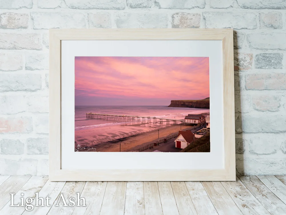 Purple Sky At Saltburn 5 Purple Sky At Saltburn - Light-Ash-Landscape-Frame