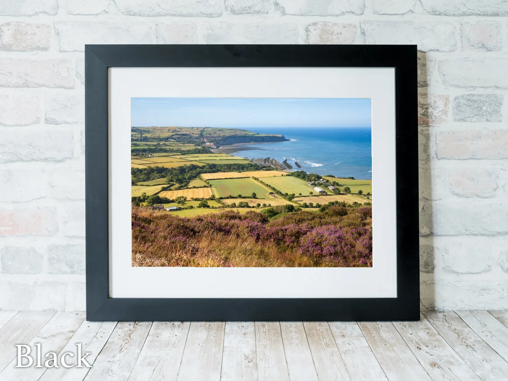 Ravenscar to Robin Hoods Bay On A Summers Afternoon 6 Ravenscar to Robin Hoods Bay On A Summers Afternoon - Black-Landscape-Frame