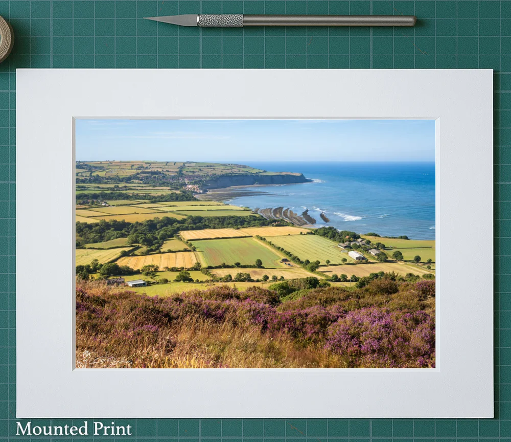 Ravenscar to Robin Hoods Bay On A Summers Afternoon 2 Ravenscar to Robin Hoods Bay On A Summers Afternoon - Landscape-Mounted-Print
