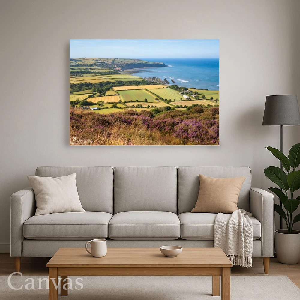 Ravenscar to Robin Hoods Bay On A Summers Afternoon 8 Ravenscar to Robin Hoods Bay On A Summers Afternoon - Wall-art-for-living-room-landscape