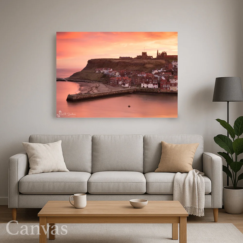 Red Whitby Sunrise 8 Red Whitby Sunrise - Wall-art-for-living-room-landscape