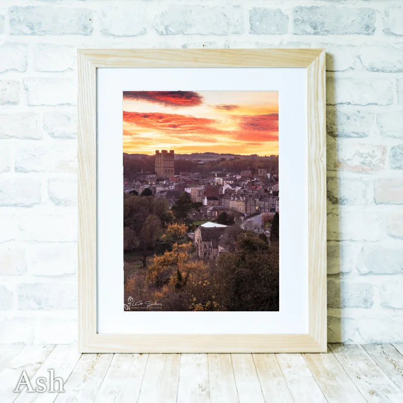 Richmond North Yorkshire Sunset 4 Richmond North Yorkshire Sunset - Ash-Portrait-Frame