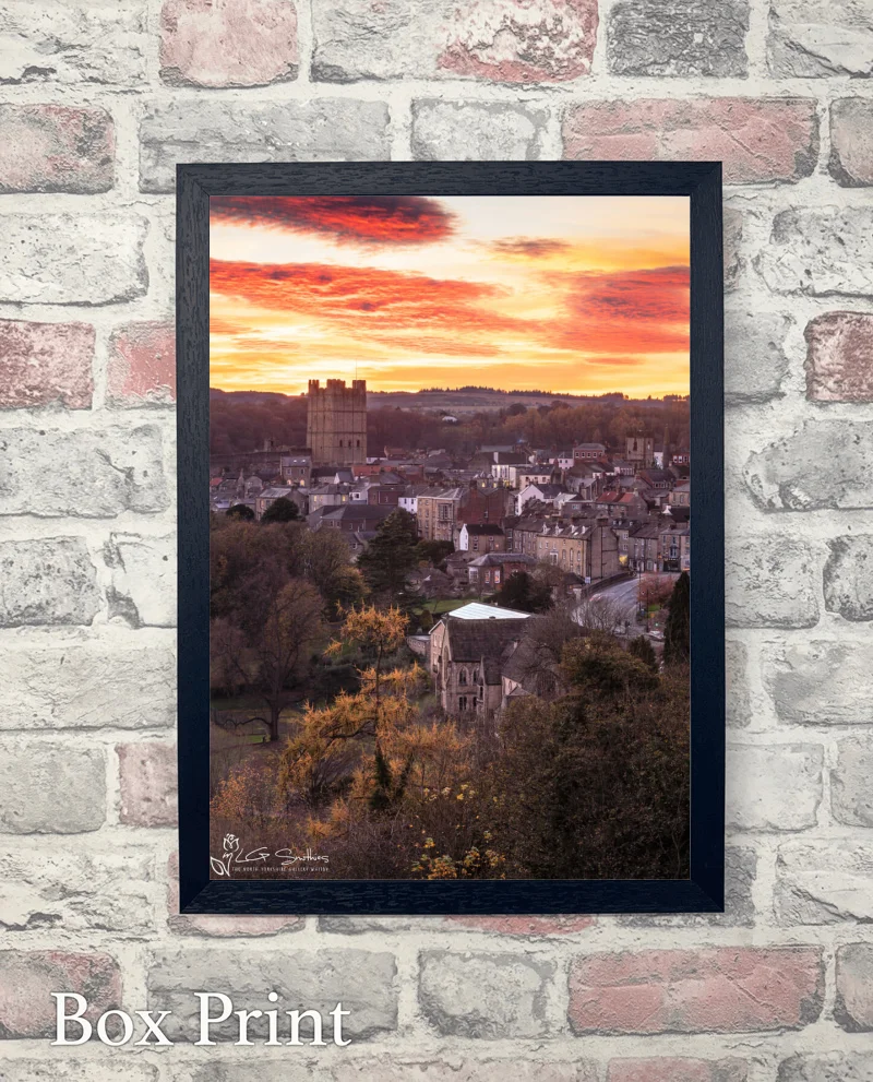 Richmond North Yorkshire Sunset 6 Richmond North Yorkshire Sunset - Box-Print-Portrait