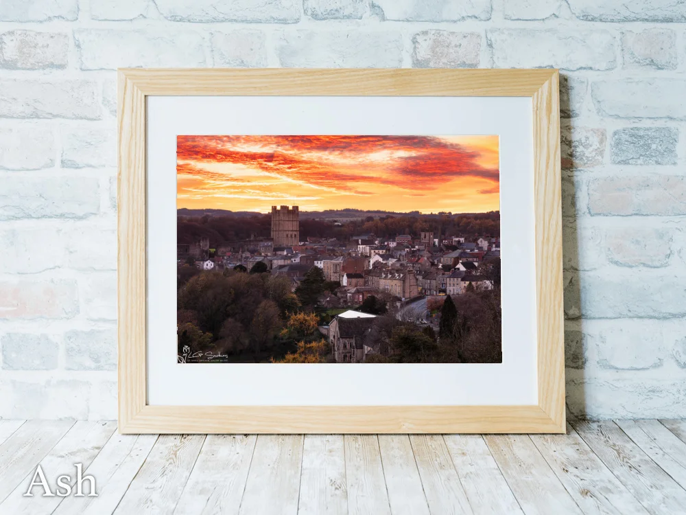 Richmond Yorkshire Sunset 7 Richmond Yorkshire Sunset - Ash-Landscape-Frame