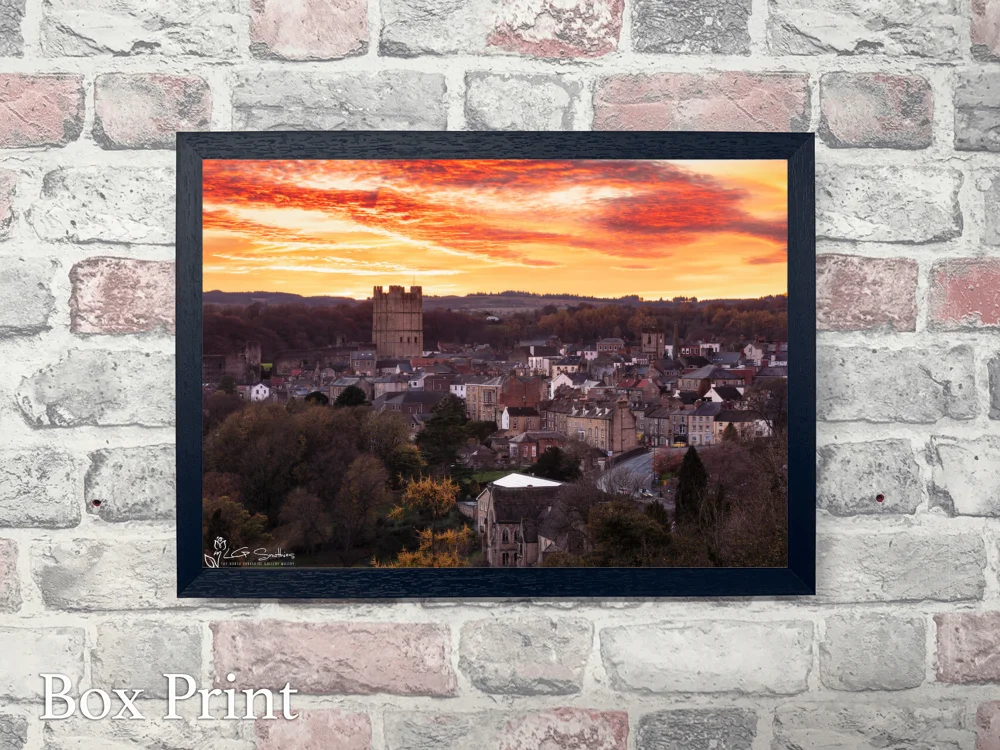 Richmond Yorkshire Sunset 4 Richmond Yorkshire Sunset - Landscape-Box-Print