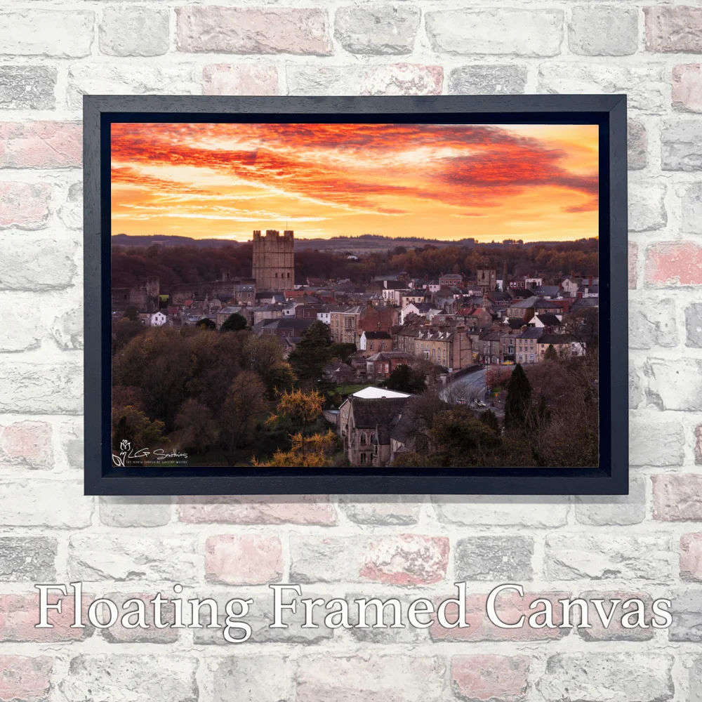 Richmond Yorkshire Sunset 3 Richmond Yorkshire Sunset - Landscape-Float-Frame-Canvas