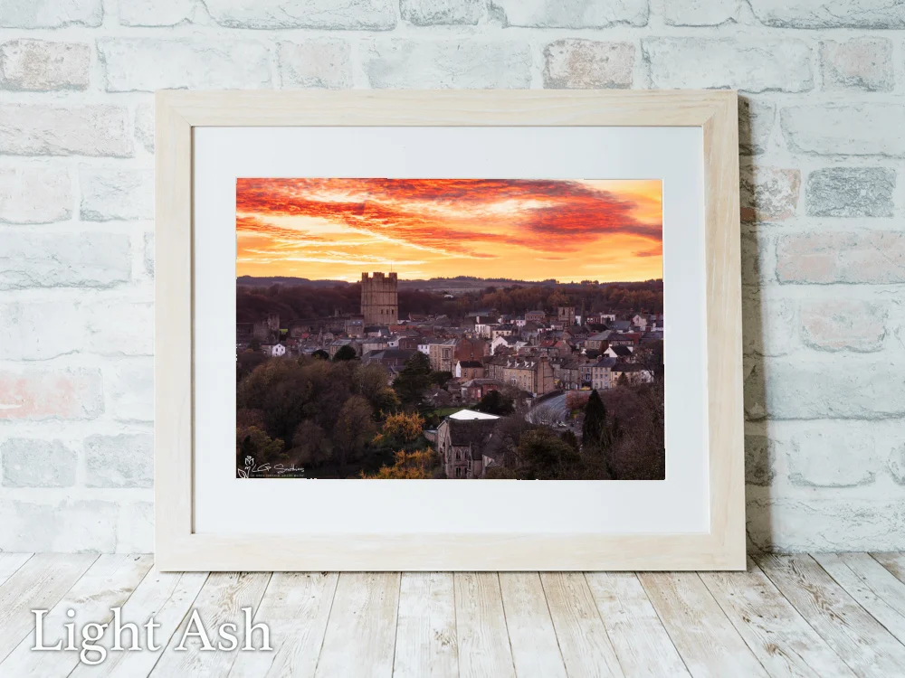 Richmond Yorkshire Sunset 5 Richmond Yorkshire Sunset - Light-Ash-Landscape-Frame