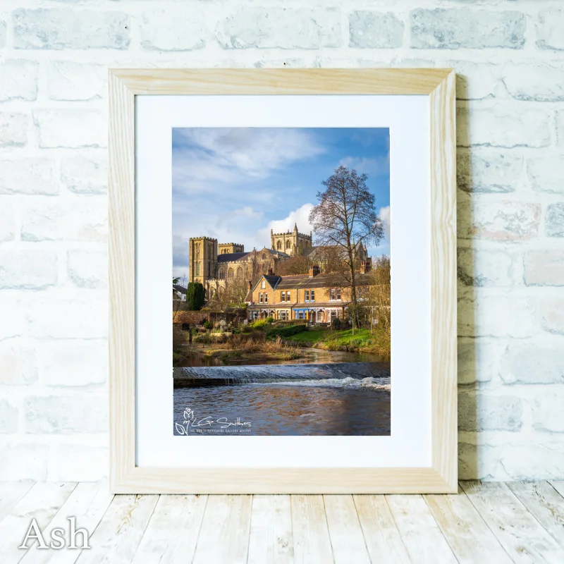 Ripon Cathedral Across the River Skell 4 Ripon Cathedral Across the River Skell - Ash-Portrait-Frame