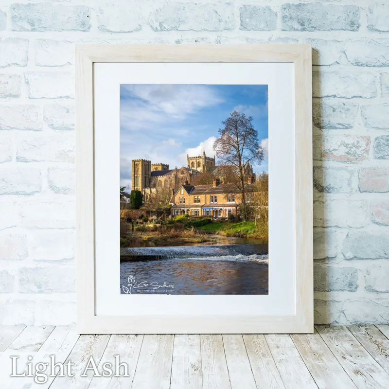 Ripon Cathedral Across the River Skell 2 Ripon Cathedral Across the River Skell - Light-Ash-Portrait-Frame