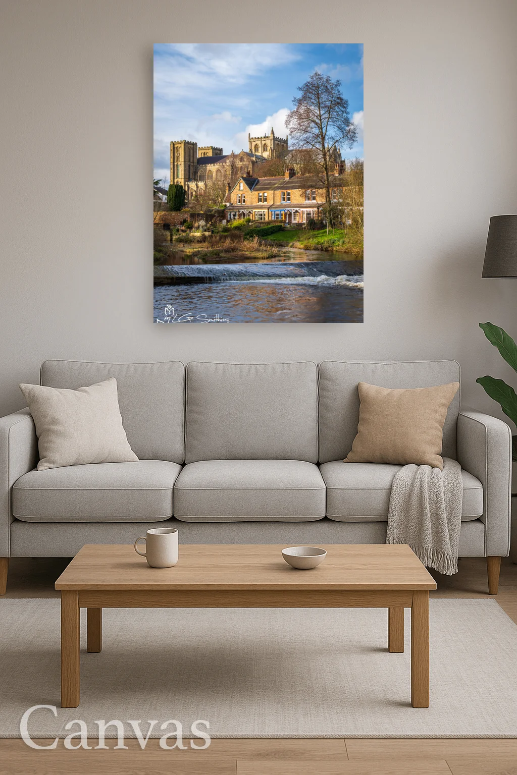 Ripon Cathedral Across the River Skell 8 Ripon Cathedral Across the River Skell - Wall-art-for-living-room-portrait