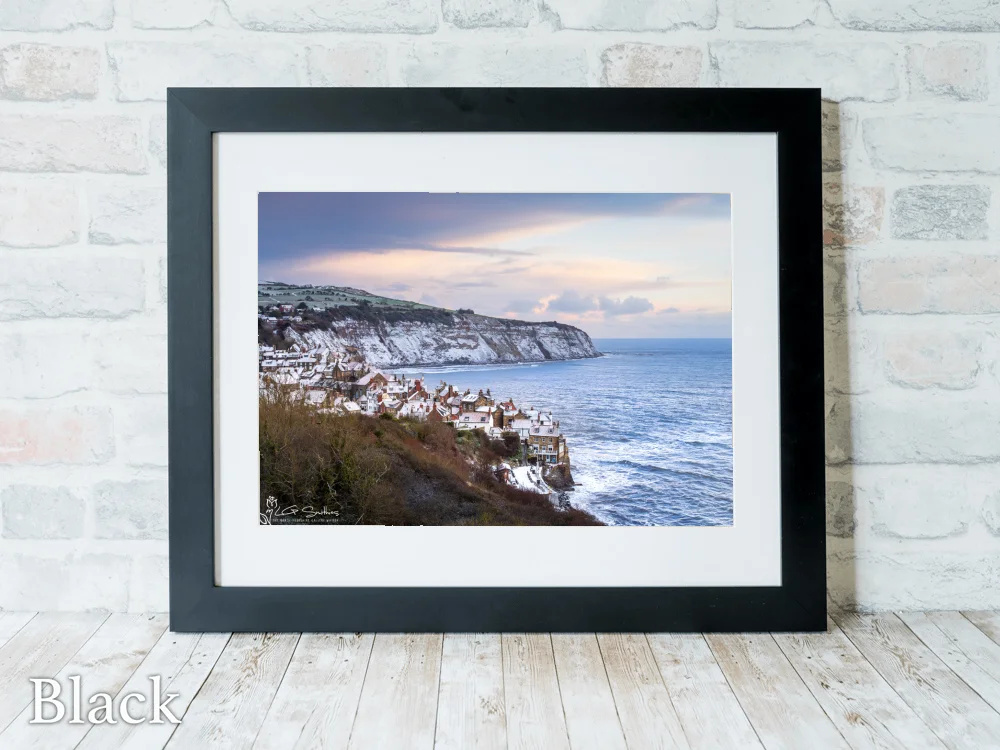 Robin Hoods Bay At Christmas 6 Robin Hoods Bay At Christmas - Black-Landscape-Frame