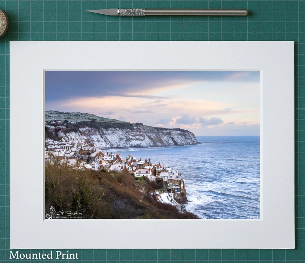 Robin Hoods Bay At Christmas 2 Robin Hoods Bay At Christmas - Landscape-Mounted-Print
