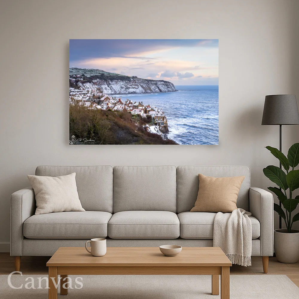 Robin Hoods Bay At Christmas 8 Robin Hoods Bay At Christmas - Wall-art-for-living-room-landscape