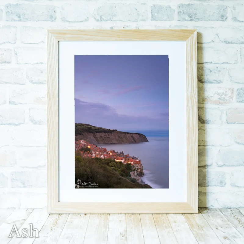 Robin Hood's Bay Cottages at Night 4 Robin Hood's Bay Cottages at Night - Ash-Portrait-Frame