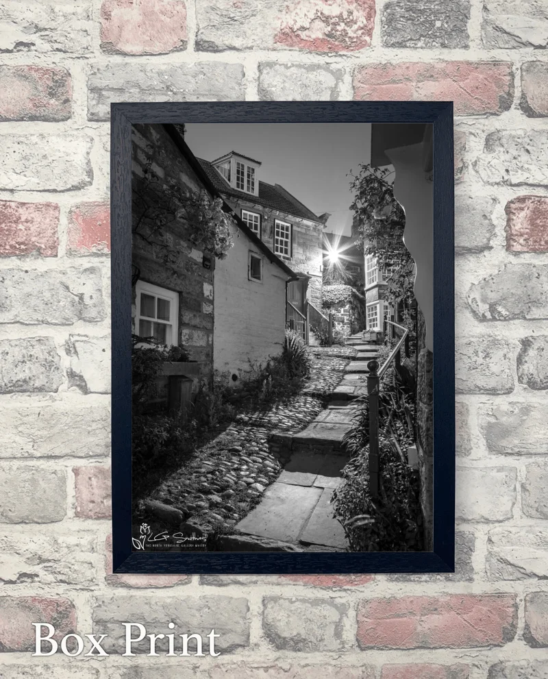 Robin Hood's Bay Cottages At Night 6 Robin Hood's Bay Cottages At Night - Box-Print-Portrait