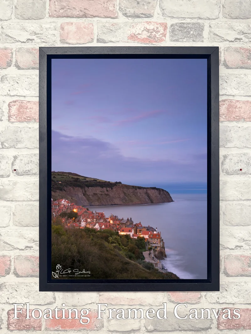 Robin Hood's Bay Cottages at Night 7 Robin Hood's Bay Cottages at Night - Float-Frame-Canvas-Portrait