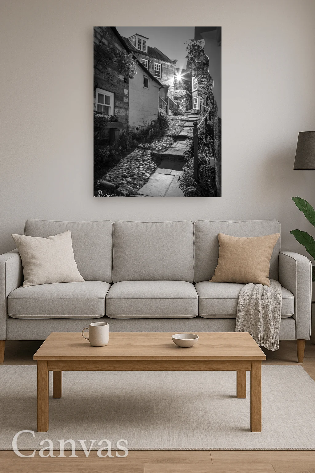 Robin Hood's Bay Cottages At Night 8 Robin Hood's Bay Cottages At Night - Wall-art-for-living-room-portrait