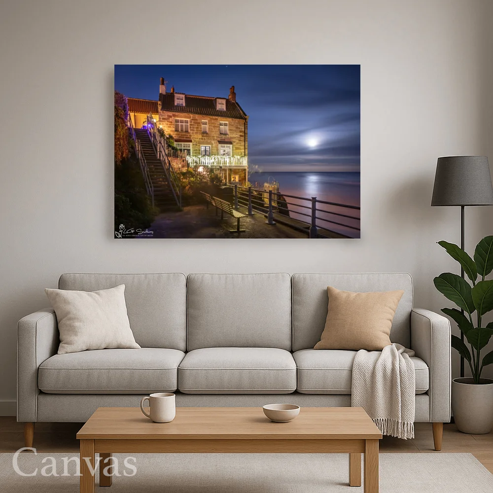 Robin Hood's Bay December 8 Robin Hood's Bay December - Wall-art-for-living-room-landscape