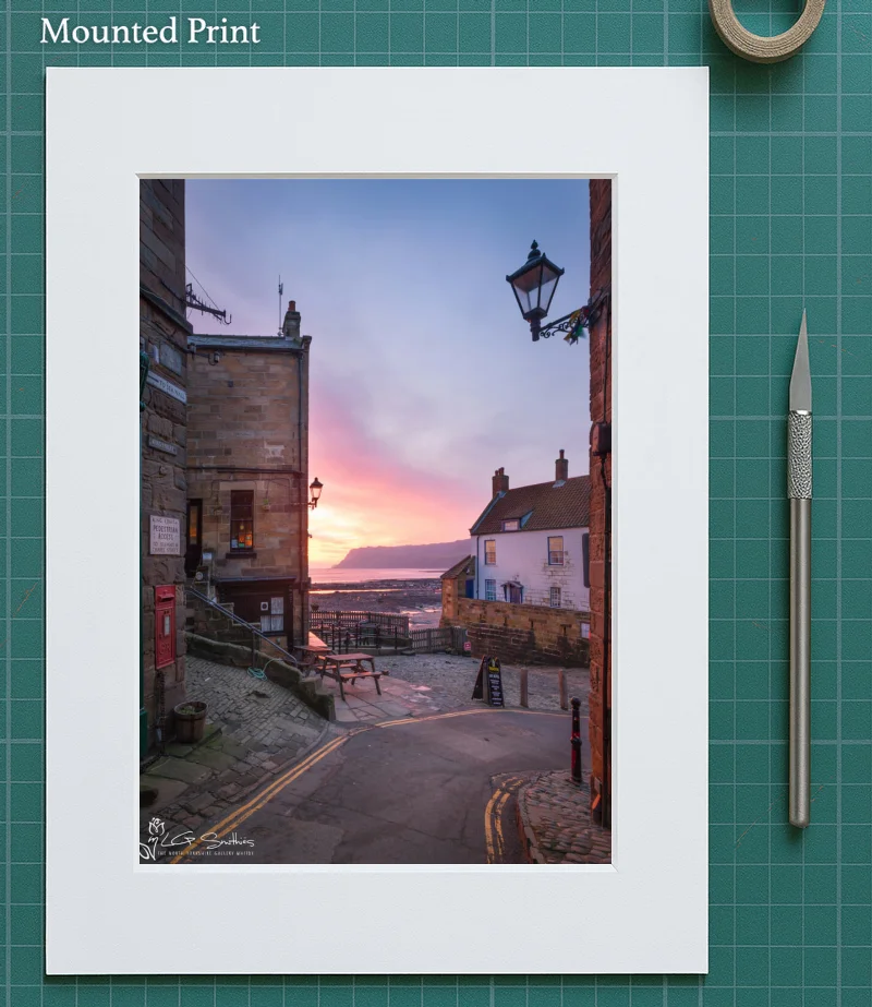 Robin Hood's Bay King St Portrait 5 Robin Hood's Bay King St Portrait - Mounted-Print-Portrait
