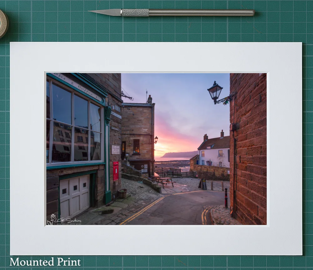 Robin Hood's Bay King Street 2 Robin Hood's Bay King Street - Landscape-Mounted-Print