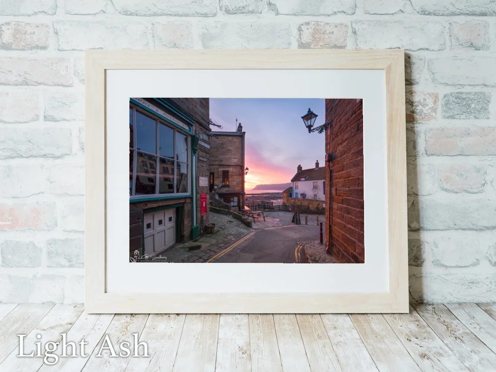Robin Hood's Bay King Street 5 Robin Hood's Bay King Street - Light-Ash-Landscape-Frame