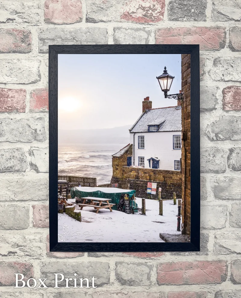 Robin Hoods Bay Snow Storm 6 Robin Hoods Bay Snow Storm - Box-Print-Portrait