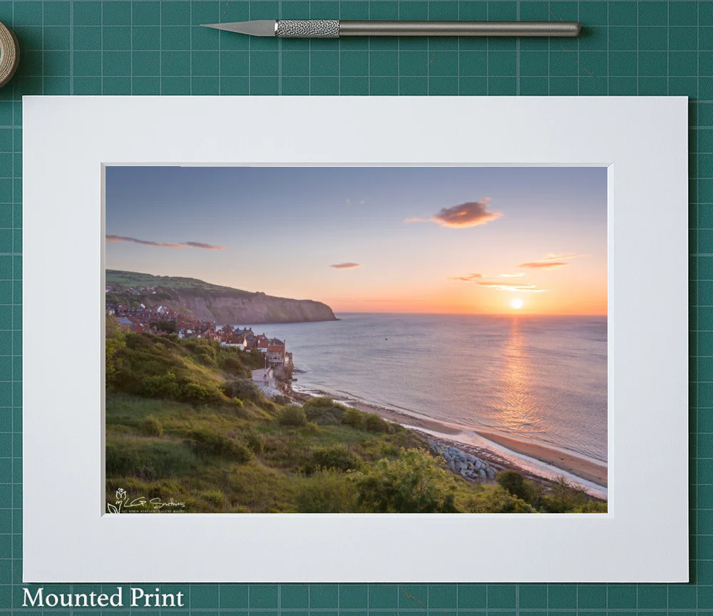 Robin Hood's Bay Summer Sunrise 2 Robin Hood's Bay Summer Sunrise - Landscape-Mounted-Print