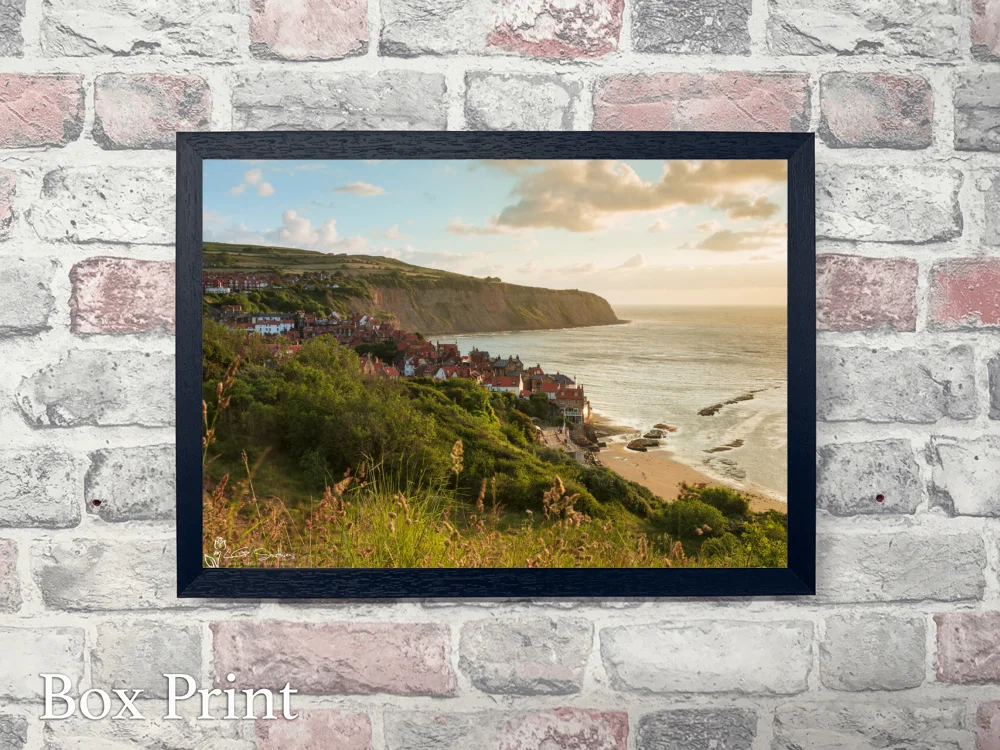 Robin Hood's Bay Village On A Beautiful Summers Morning 4 Robin Hood's Bay Village On A Beautiful Summers Morning - Landscape-Box-Print