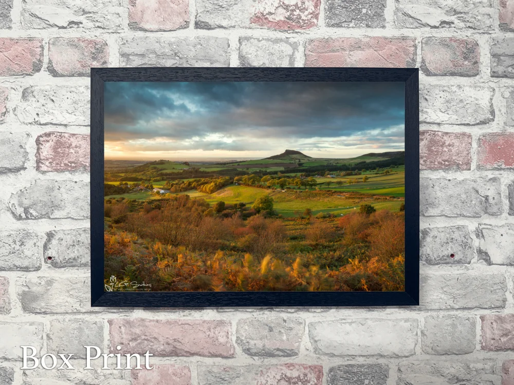 Roseberry Topping Autumn Sunset 4 Roseberry Topping Autumn Sunset - Landscape-Box-Print