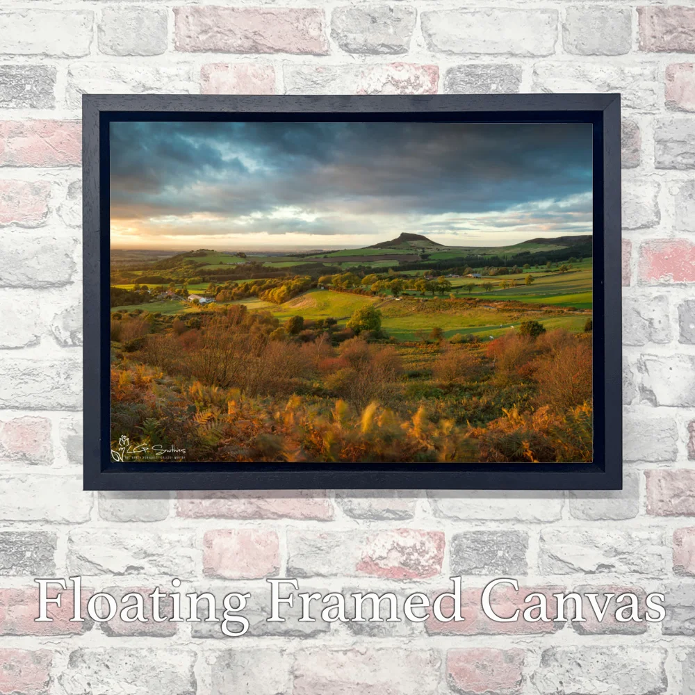 Roseberry Topping Autumn Sunset 3 Roseberry Topping Autumn Sunset - Landscape-Float-Frame-Canvas