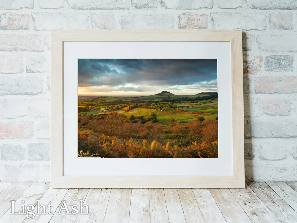 Roseberry Topping Autumn Sunset 5 Roseberry Topping Autumn Sunset - Light-Ash-Landscape-Frame