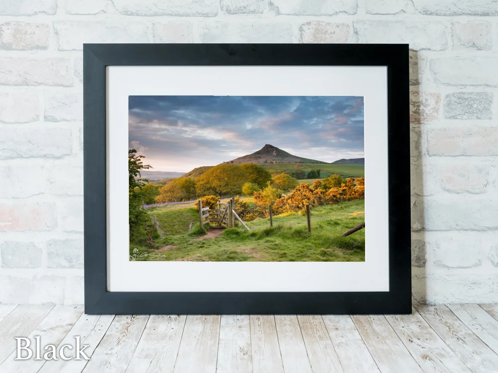 Roseberry Topping Spring 6 Roseberry Topping Spring - Black-Landscape-Frame