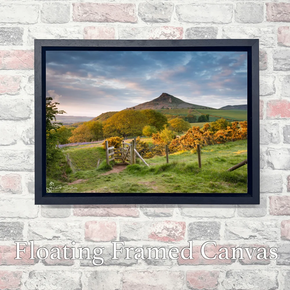 Roseberry Topping Spring 3 Roseberry Topping Spring - Landscape-Float-Frame-Canvas