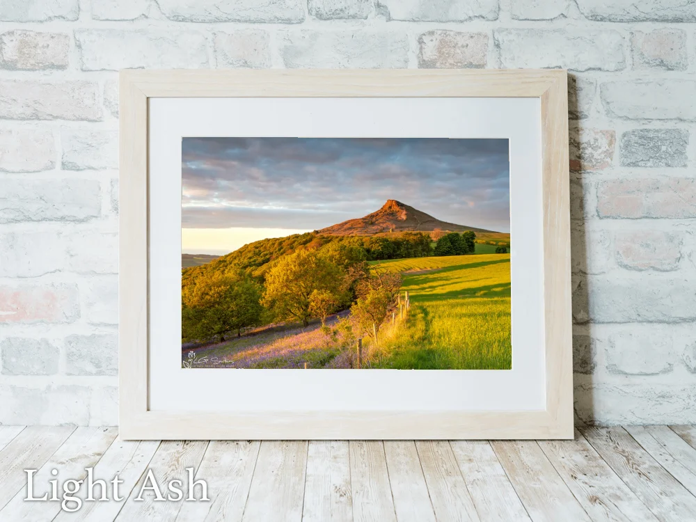 Roseberry Topping Sunset From Cliff Ridge Hill 5 Roseberry Topping Sunset From Cliff Ridge Hill - Light-Ash-Landscape-Frame