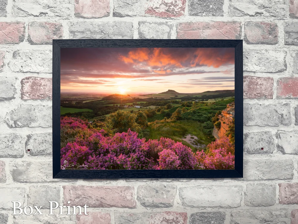 Roseberry Topping Sunset From Cockshaw Hill 4 Roseberry Topping Sunset From Cockshaw Hill - Landscape-Box-Print