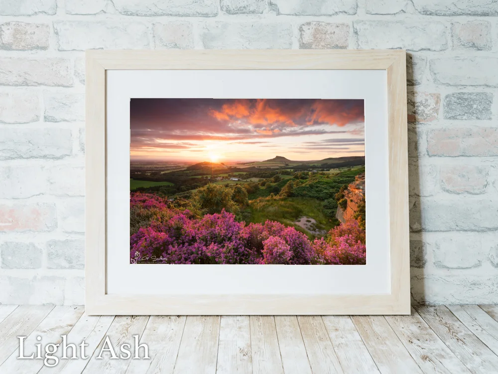 Roseberry Topping Sunset From Cockshaw Hill 5 Roseberry Topping Sunset From Cockshaw Hill - Light-Ash-Landscape-Frame