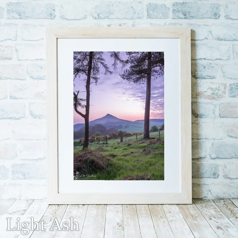 Roseberry Topping Through The Trees 2 Roseberry Topping Through The Trees - Light-Ash-Portrait-Frame