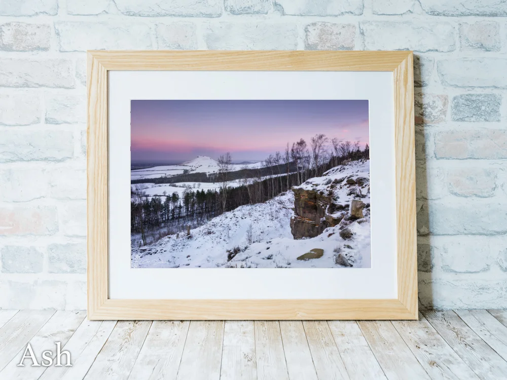 Roseberry Topping Winter Dawn 7 Roseberry Topping Winter Dawn - Ash-Landscape-Frame