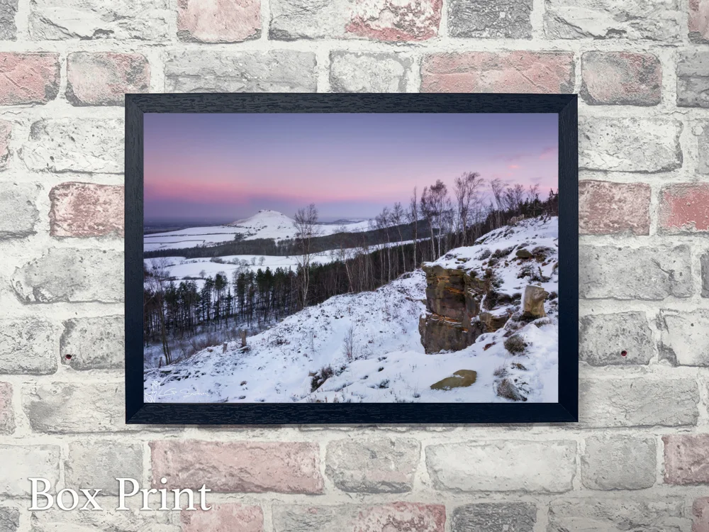 Roseberry Topping Winter Dawn 4 Roseberry Topping Winter Dawn - Landscape-Box-Print