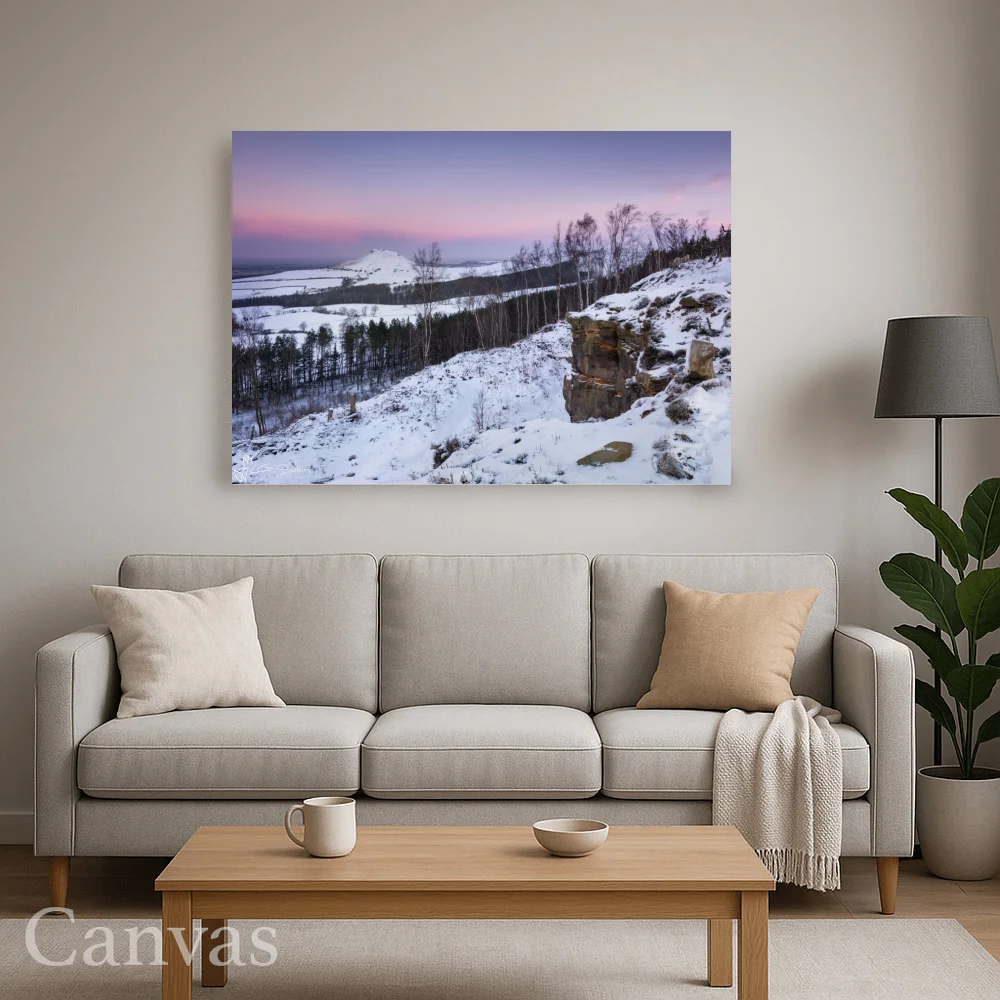 Roseberry Topping Winter Dawn 8 Roseberry Topping Winter Dawn - Wall-art-for-living-room-landscape