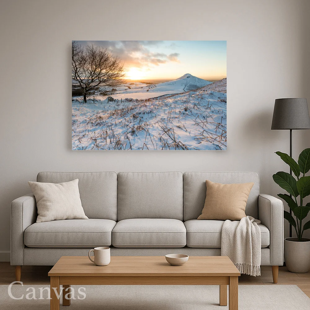 Roseberry Topping Winter Sunset 8 Roseberry Topping Winter Sunset - Wall-art-for-living-room-landscape