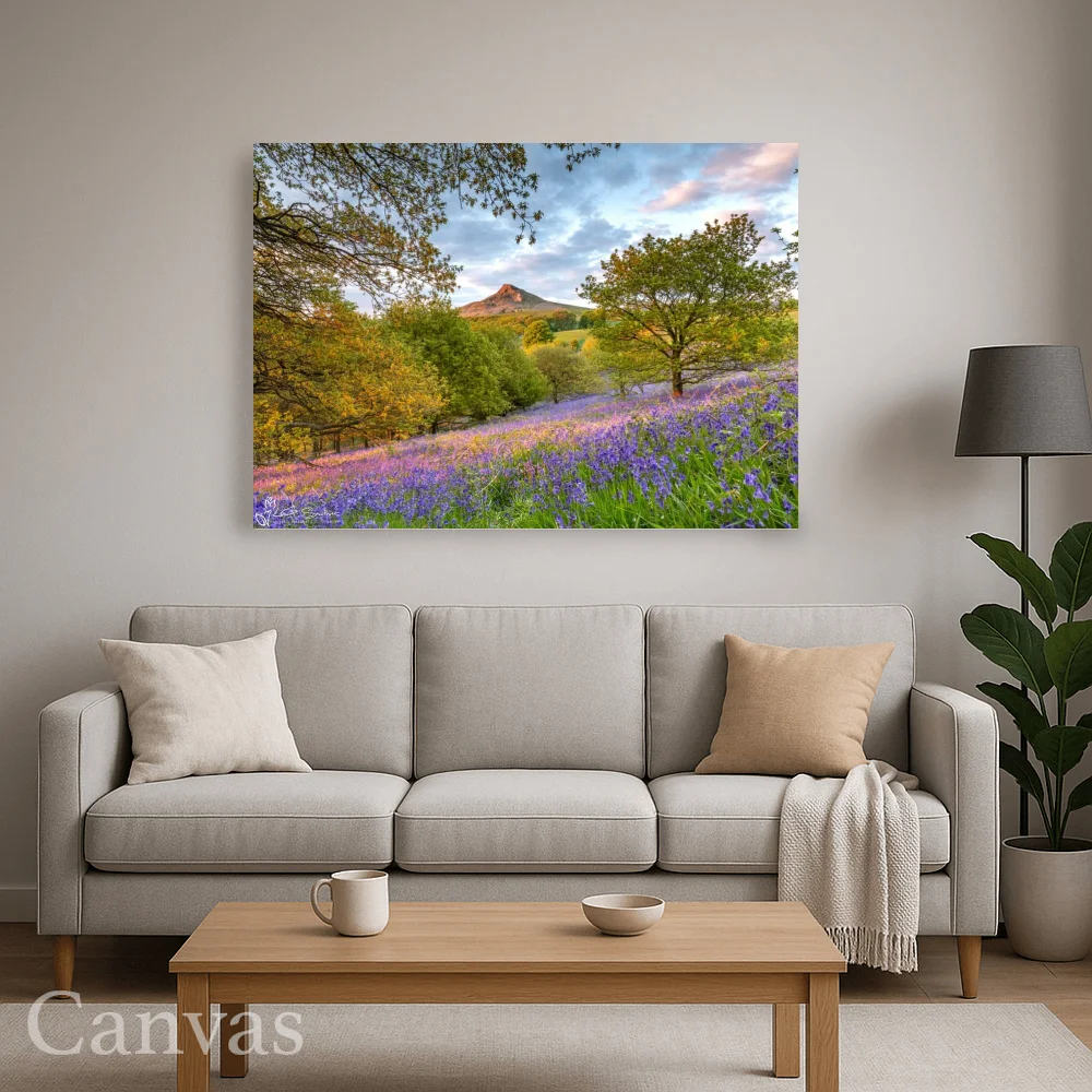 Roseberry's Bluebells 8 Roseberry's Bluebells - Wall-art-for-living-room-landscape
