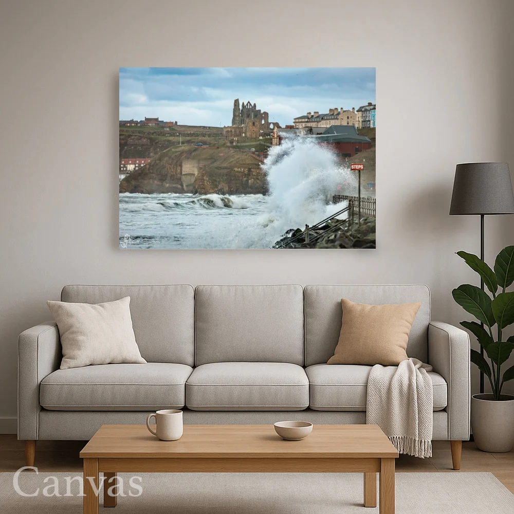 Rough Sea At Whitby 8 Rough Sea At Whitby - Wall-art-for-living-room-landscape