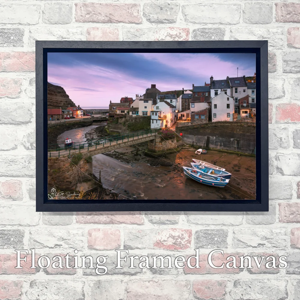 Roxby Beck Into Staithes Harbour 3 Roxby Beck Into Staithes Harbour - Landscape-Float-Frame-Canvas