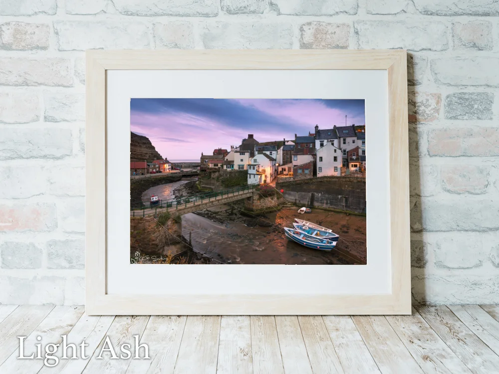 Roxby Beck Into Staithes Harbour 5 Roxby Beck Into Staithes Harbour - Light-Ash-Landscape-Frame