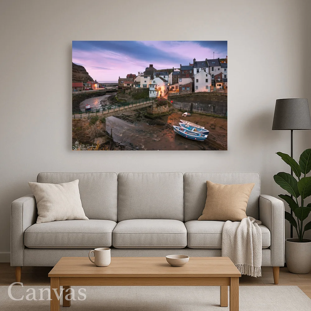 Roxby Beck Into Staithes Harbour 8 Roxby Beck Into Staithes Harbour - Wall-art-for-living-room-landscape